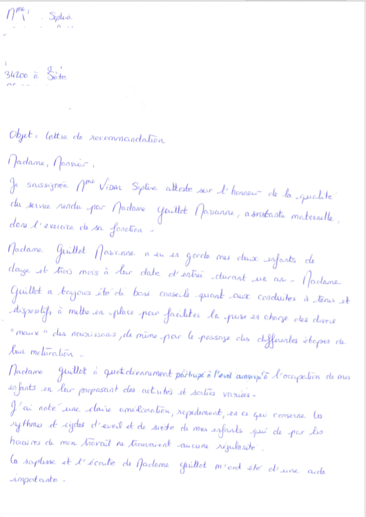 Lettre de